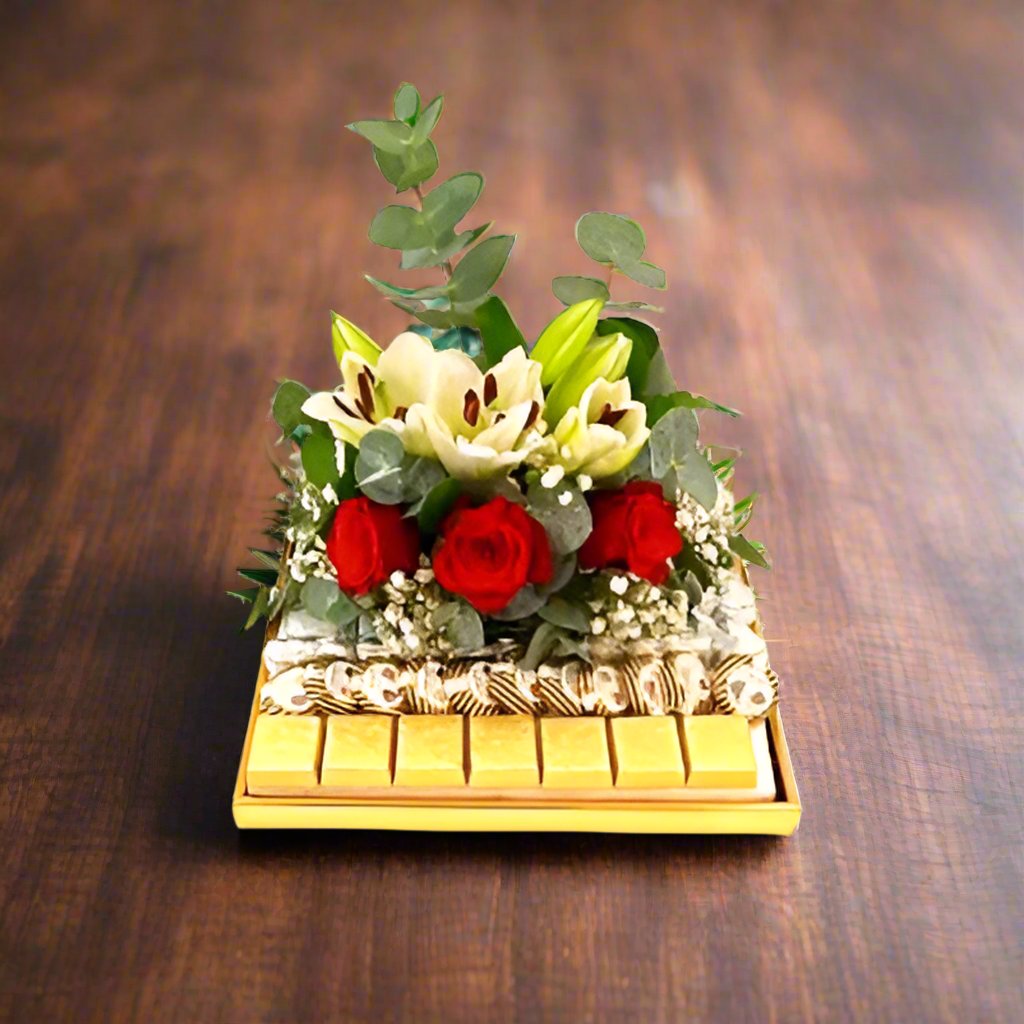 Flowers And Chocolates Tray 1